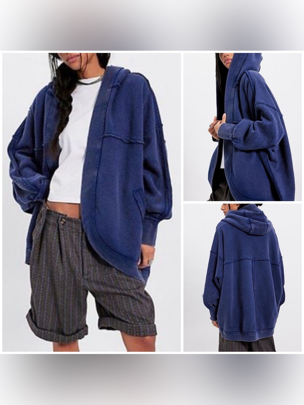 NWT Free People We The Free Forever Yours Cardi - Oceana Navy Blue - Small